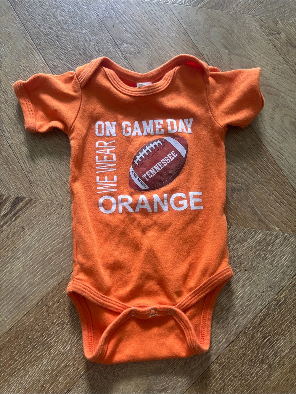 Tennessee 'On Game Day' Orange Baby One-Piece 3-6
